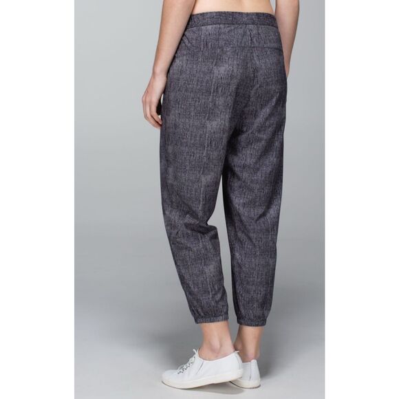 Lululemon Rollin' With My Omies Pant Joggers Burlap Texture Black Dune/Black Siz - Picture 4 of 11